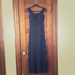 Black XScape Gown with Mesh Cutouts